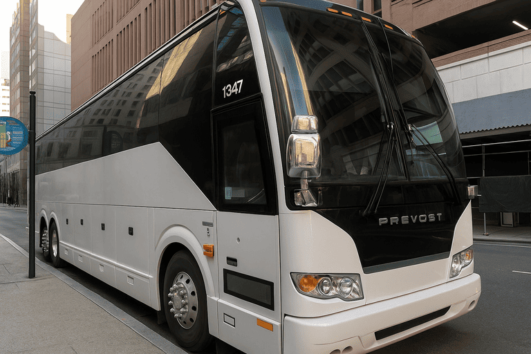 a Anchorage Minibus Company coach bus