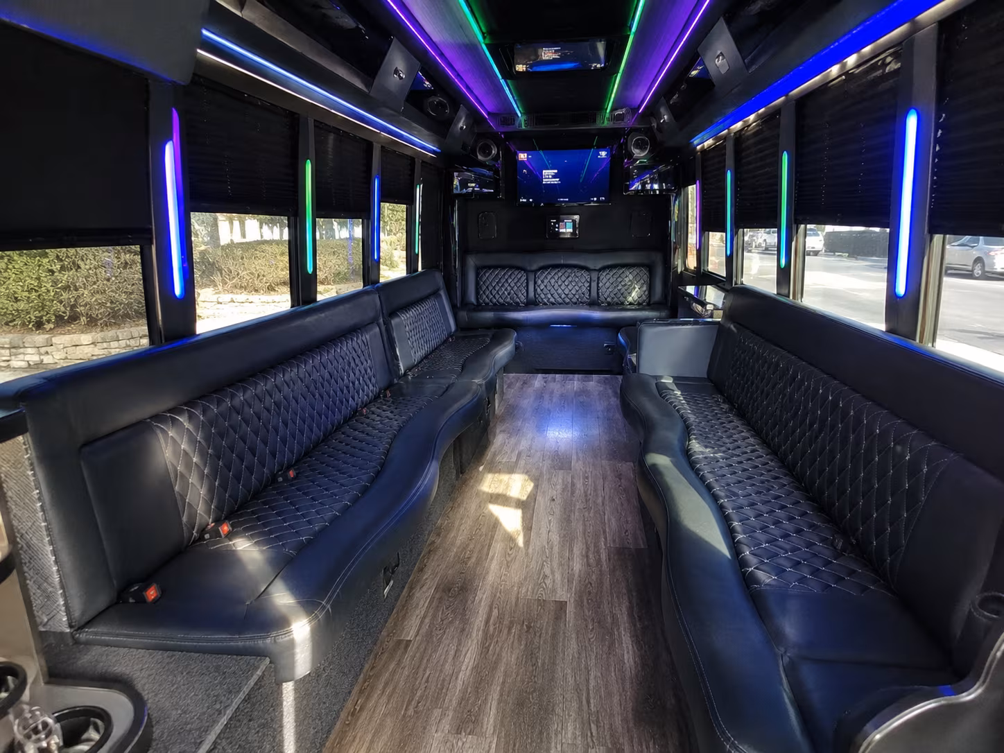 anchorage 15 passenger party bus interior