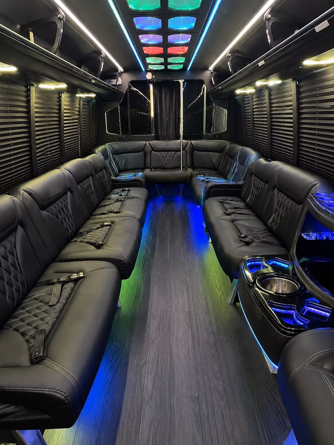 anchorage 20 passenger party bus interior