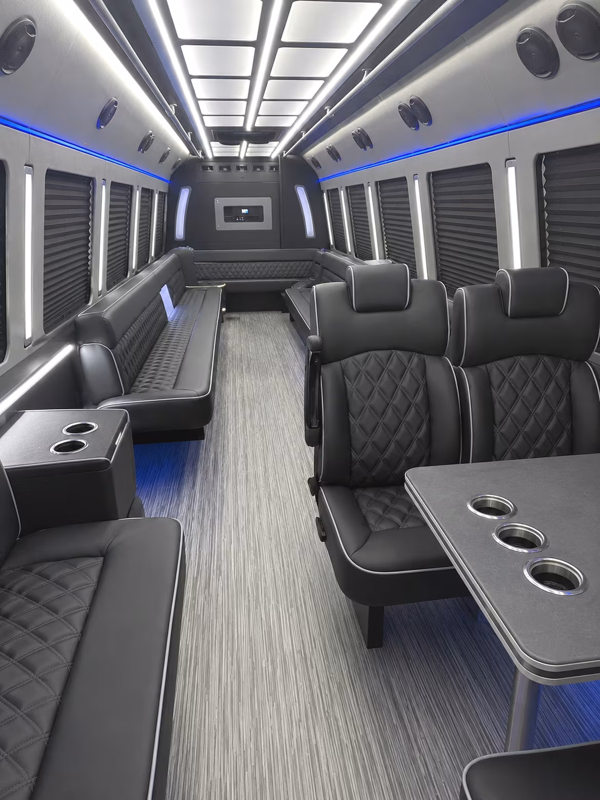 anchorage 25 passenger party bus inside