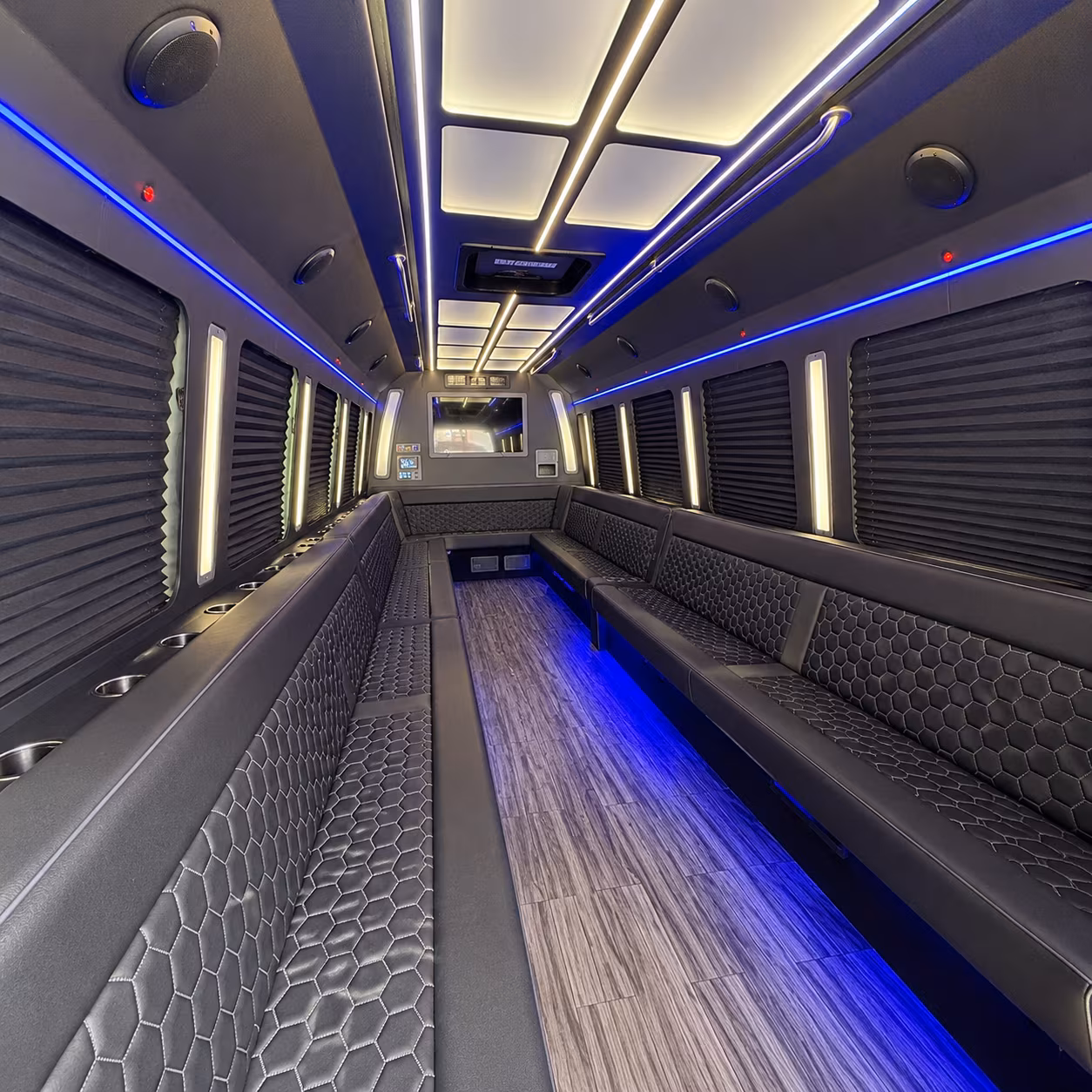 anchorage 30 passenger party bus interior