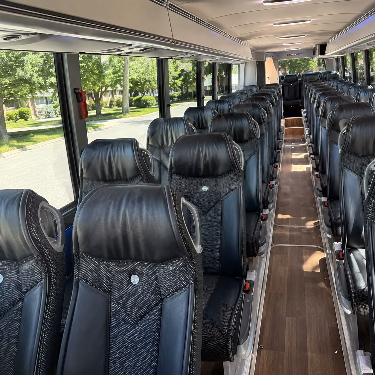 anchorage 40 passenger charter bus inside