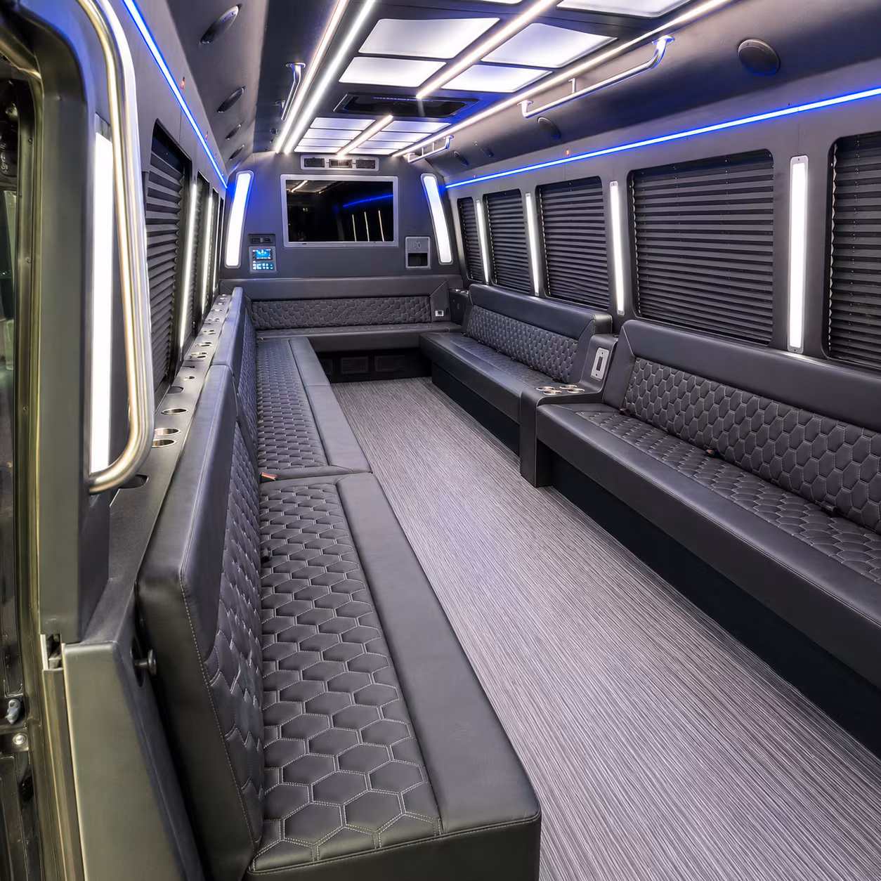 anchorage 40 passenger party bus interior