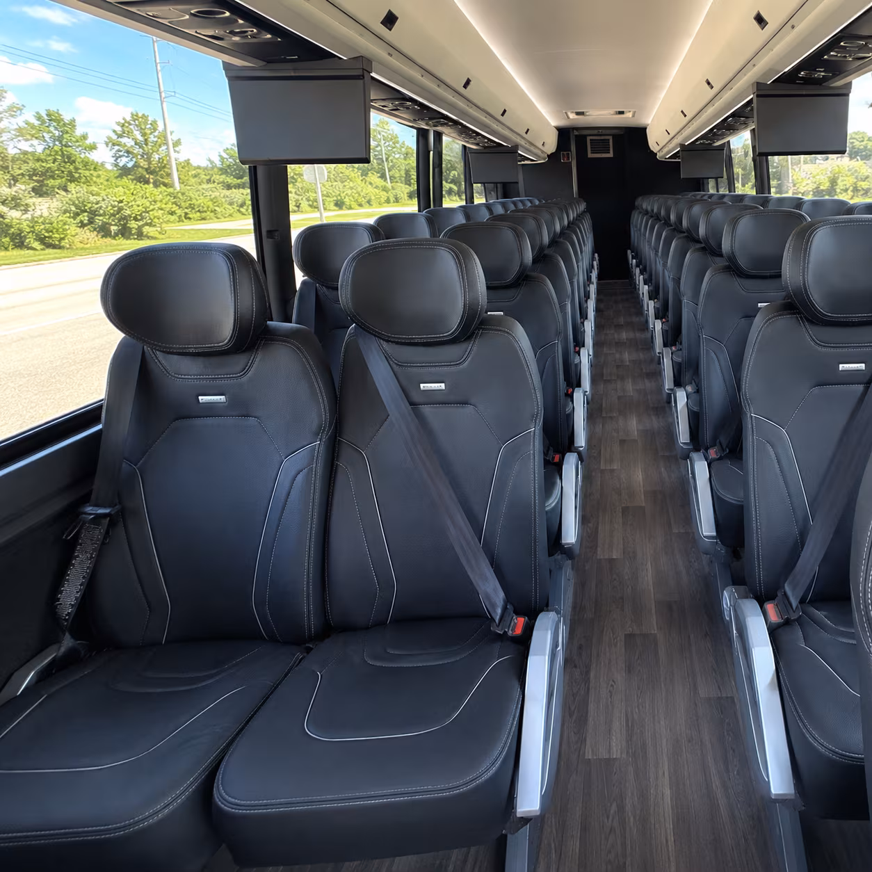 anchorage 47 passenger charter bus inside