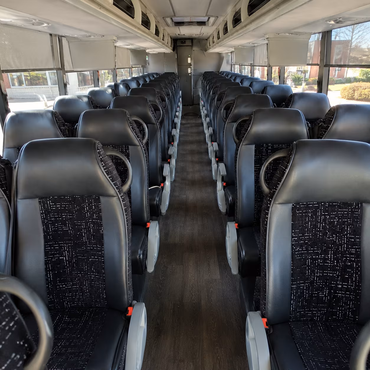 anchorage 54 passenger charter bus inside