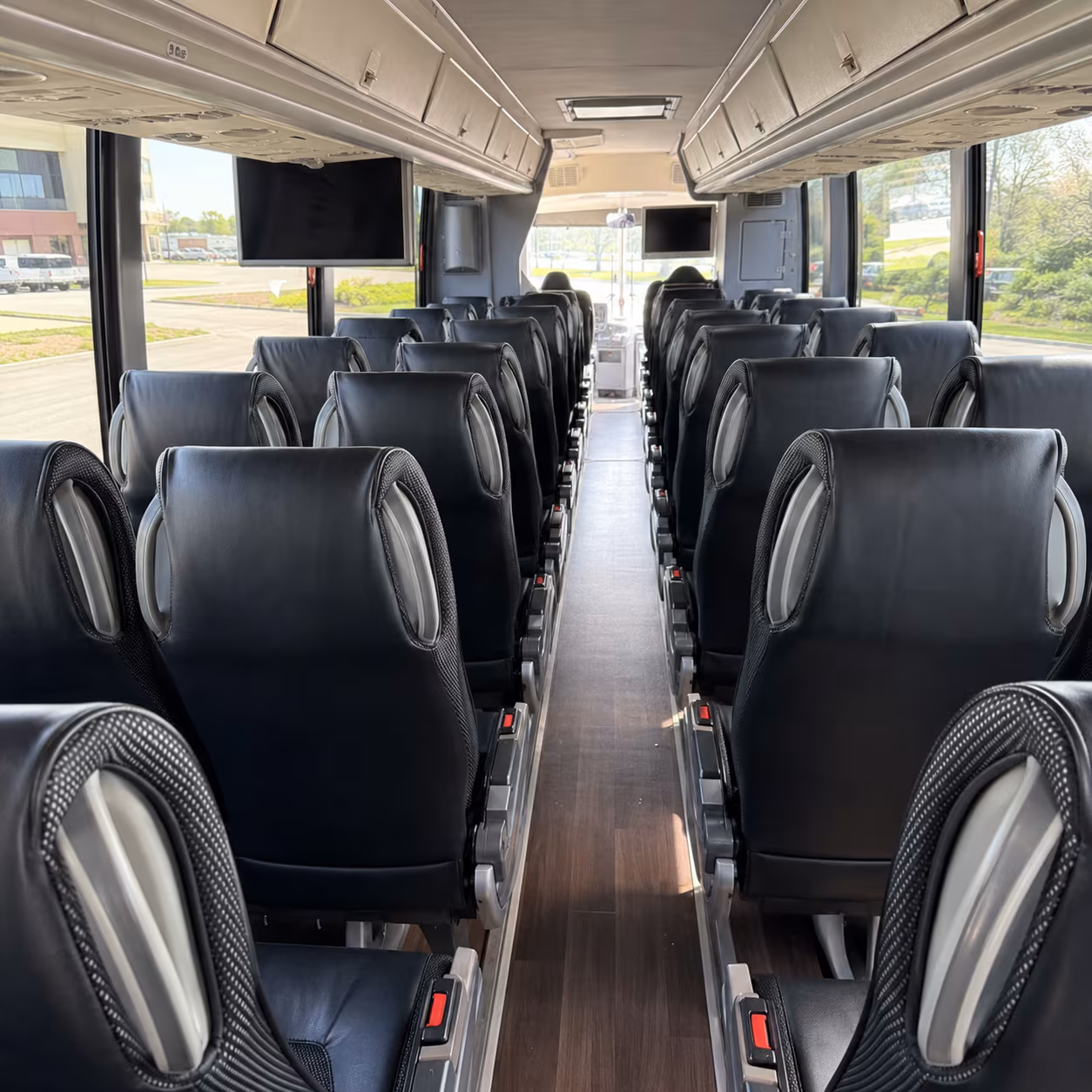 anchorage 56 passenger charter bus inside